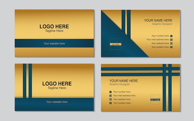 un ensemble de cartes de visite avec le logo de l'entreprise