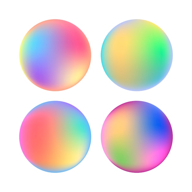 Ensemble De Cercles Avec Des Dégradés Colorés