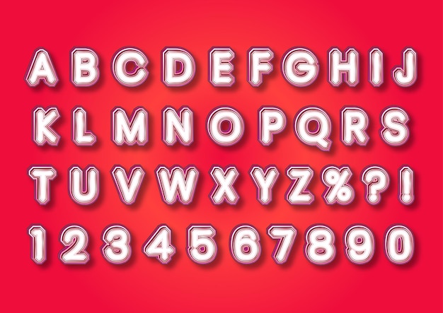 Ensemble De Chiffres Alphabets 3d Rubis Rouge Bijou