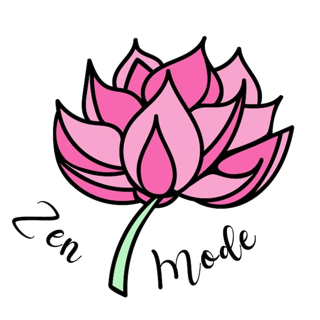 Vecteur ensemble de citations inspirantes citation de motivation avec lotus citation de yoga fleur rose