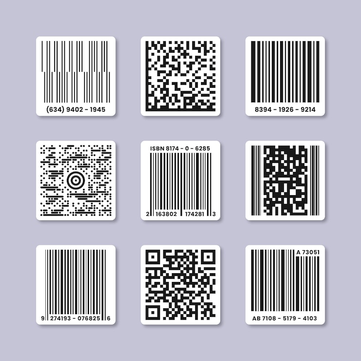 Vecteur ensemble de collecte de codes à barres de conception plate