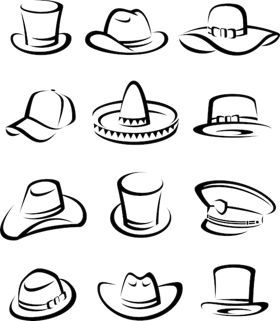 Ensemble de collection de chapeaux