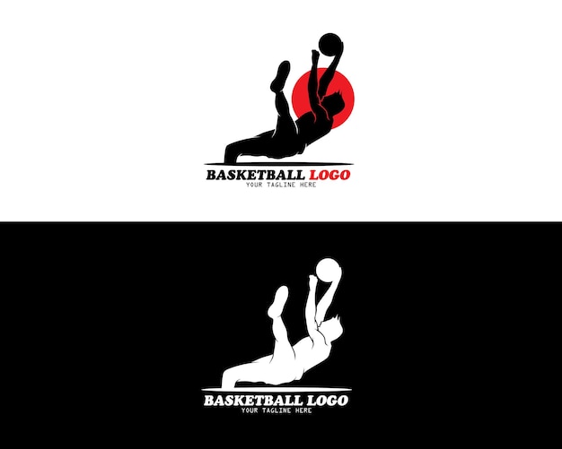 Ensemble De Collection De Logo De Joueur De Basket-ball