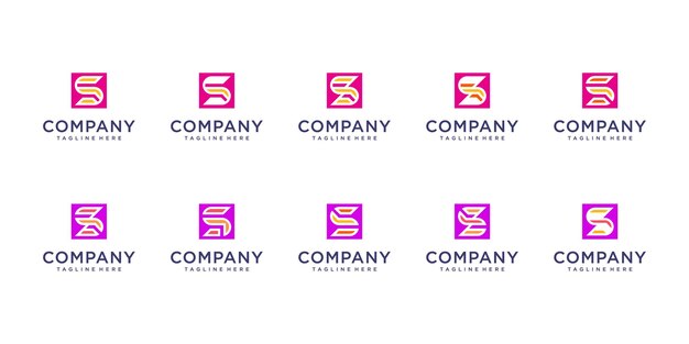 Ensemble De Collection De Logo Lletter S Avec Concept Créatif