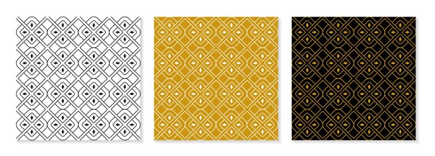 Ensemble de collection de motifs élégants design plat