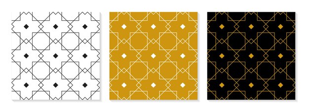 Ensemble de collection de motifs élégants design plat
