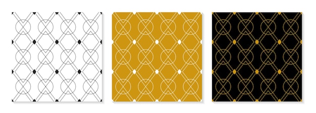 Ensemble de collection de motifs élégants design plat