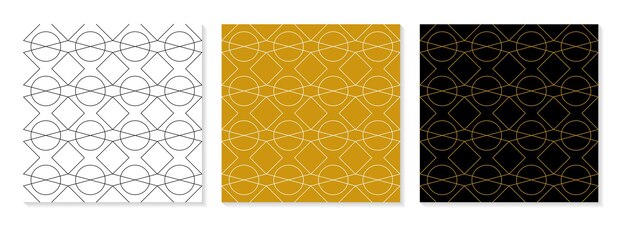 Ensemble de collection de motifs élégants design plat