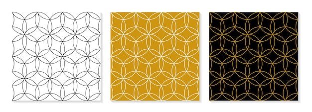 Ensemble de collection de motifs élégants design plat