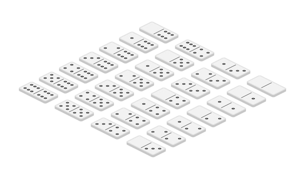 Ensemble complet de jeu Domino élément graphique de jeu Illustration de stock vectoriel