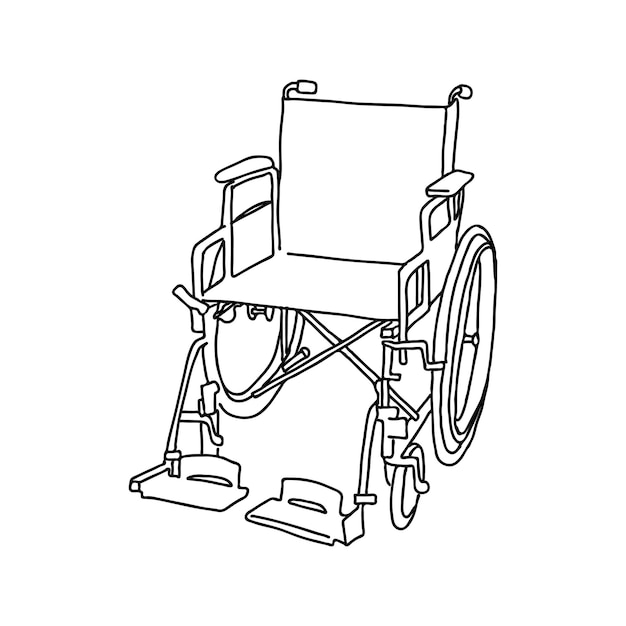 Vecteur ensemble de concept de conception d'icônes de fauteuil roulant électrique, de fauteuil roulant manuel et de chariot handicapé.