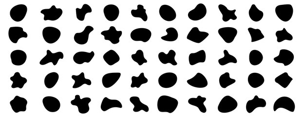 Ensemble de conception de cadre fluide Collection de modèles de formes liquides