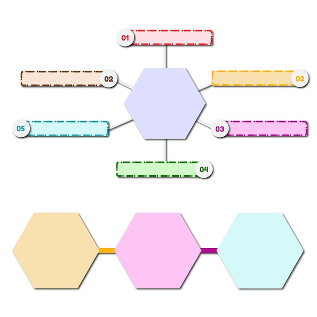 Vecteur ensemble de conception d'éléments ppt