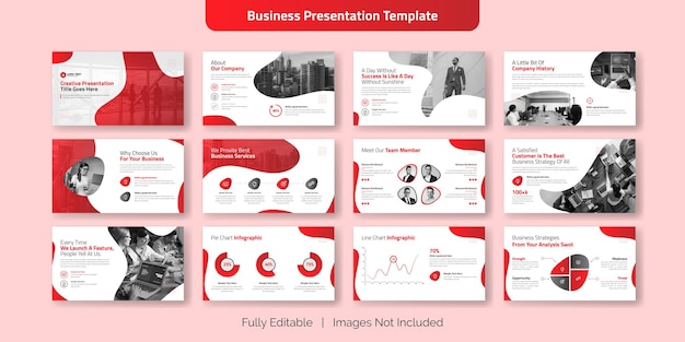 Ensemble De Conception De Modèle De Diapositive De Présentation D'entreprise Créative