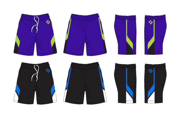 Ensemble De Conception De Shorts De Sport.