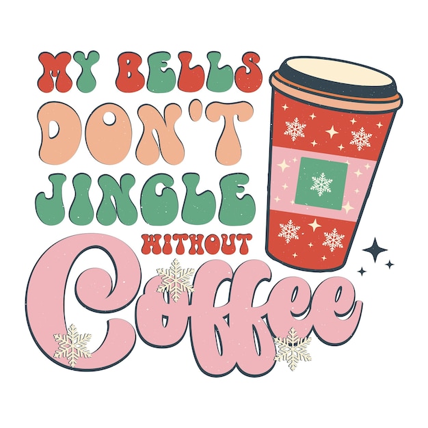 Ensemble de conception de sublimation de café de Noël