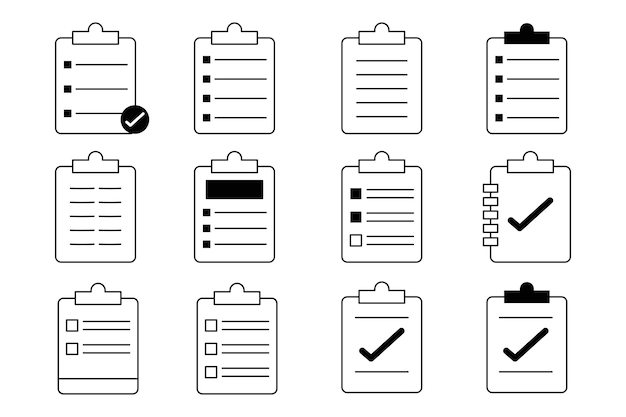 Ensemble de conception vectorielle du papier de document