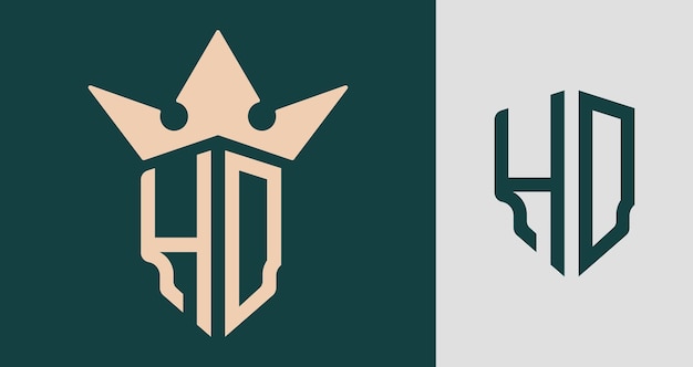 Ensemble de conceptions de logo HO simples et créatives
