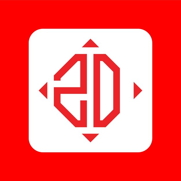 Ensemble de conceptions de logo ZO de lettres initiales simples et créatives