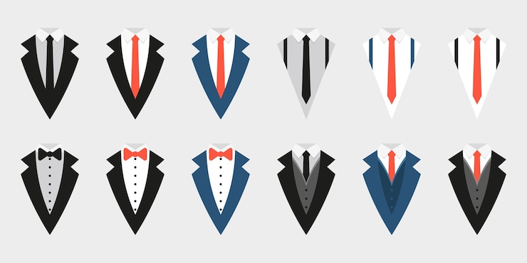 Vecteur ensemble de costume d'affaires. illustration vectorielle
