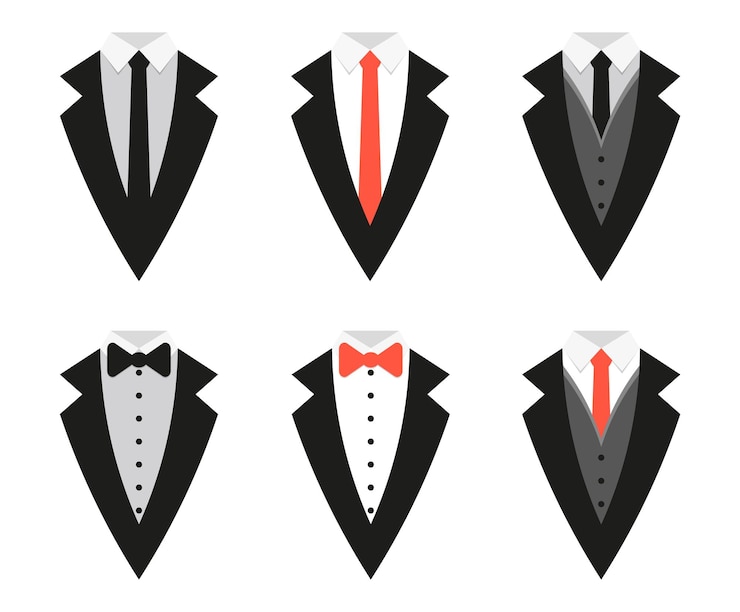 Vecteur ensemble de costume d'affaires. illustration vectorielle