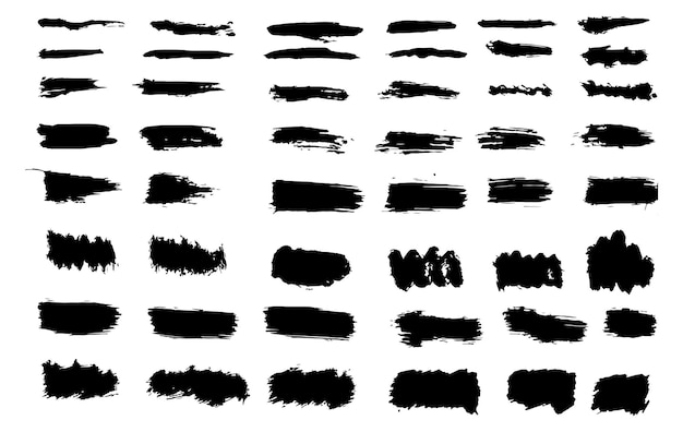 Ensemble De Coups De Pinceau Vectoriels