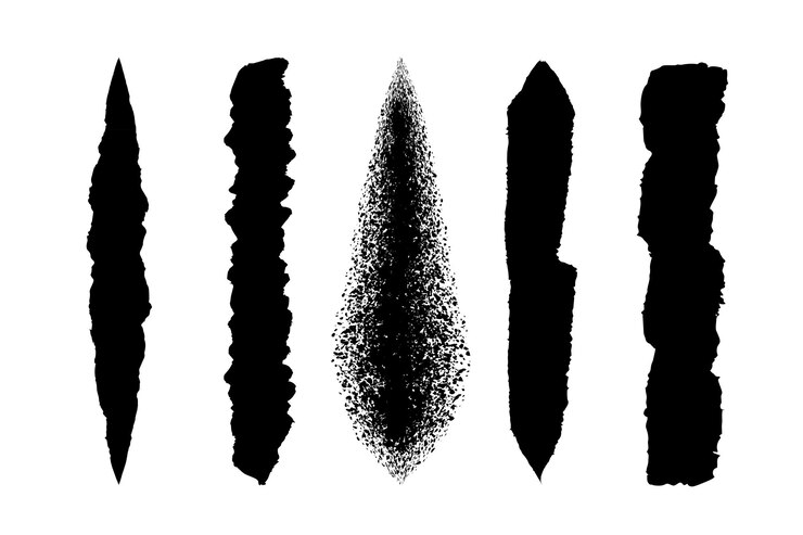 Vecteur ensemble de coups de pinceau vectoriels