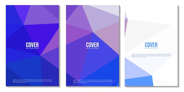 ensemble de couvertures créatives abstraites avec illustration vectorielle de fond coloré