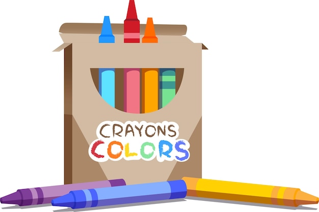 Un Ensemble De Crayons Contient Sept Couleurs Arc-en-ciel