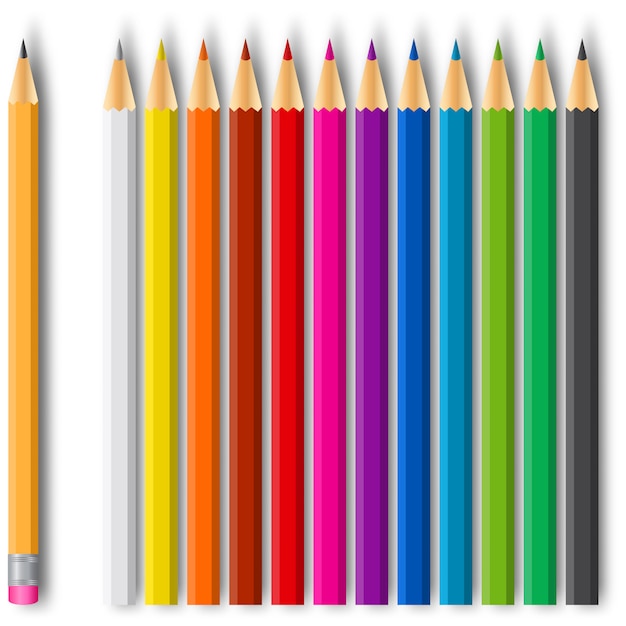 Ensemble de crayons de couleur