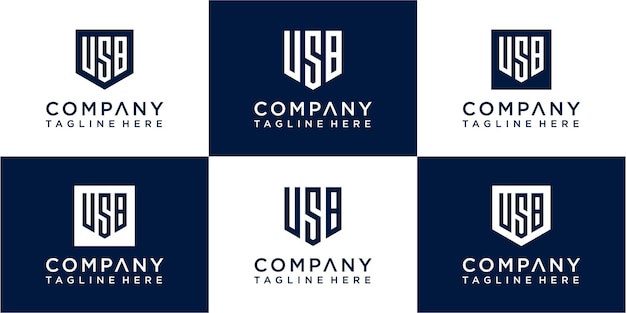 ensemble de création de logo monogramme créatif