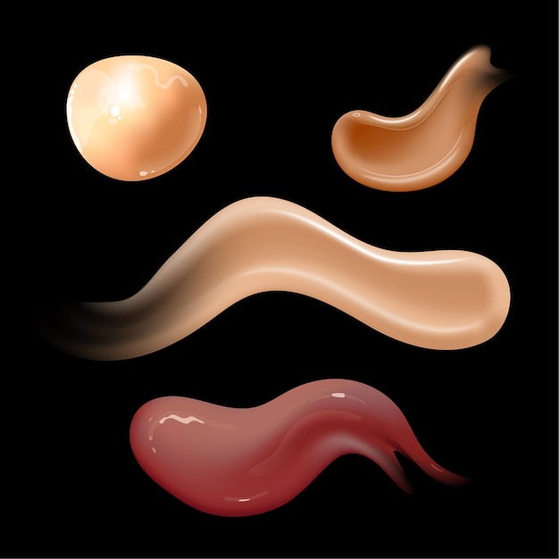 Ensemble de crème cosmétique réaliste