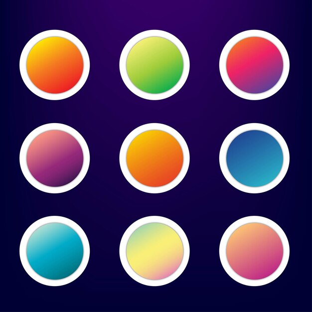 Ensemble de dégradé coloré