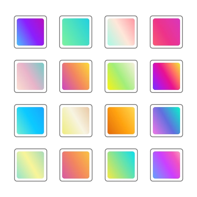 Ensemble de dégradés colorés lumineux modernes, Mega ensemble de dégradés colorés vibrants