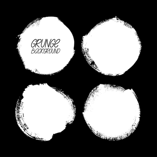 Ensemble de différents coups de pinceau rond Illustration dessinée à la main