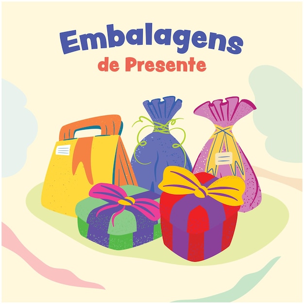 Ensemble De Différents Types D'emballages Pour Les Cadeaux D'anniversaire Et De Fête