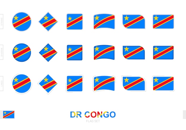 Drapeau Officiel De La RD Congo. Symbole Patriotique Africain, Bannière,  Élément. Corriger Les Couleurs Drapeau De La République Démocratique Du  Congo Sur Le Mât De Drapeau Ondulant Dans Le Vent, Fond De Ciel Bleu.  Texture De Tissu Banque