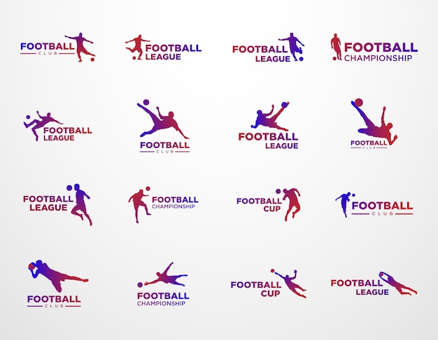 Ensemble Du Logo De La Ligue Et Du Championnat De Football