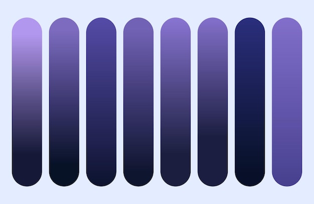 Ensemble d'échantillons ou de boutons de gradients vibrants