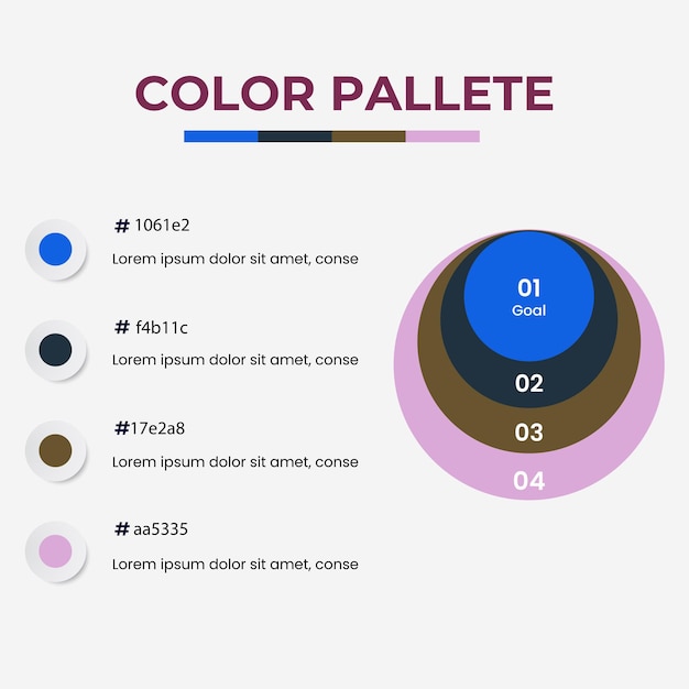 Ensemble d'échantillons de palette de couleurs vectorielles Combination de différentes couleurs en RGB HEX pour la conception de ui ux