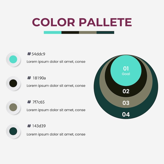Ensemble d'échantillons de palette de couleurs vectorielles Combination de différentes couleurs en RGB HEX pour la conception de ui ux