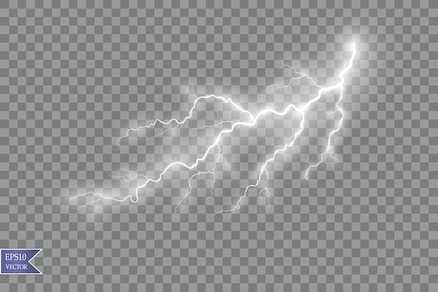 Vecteur ensemble d'éclairs. effets de lumière magiques et lumineux. illustration vectorielle. spe 10