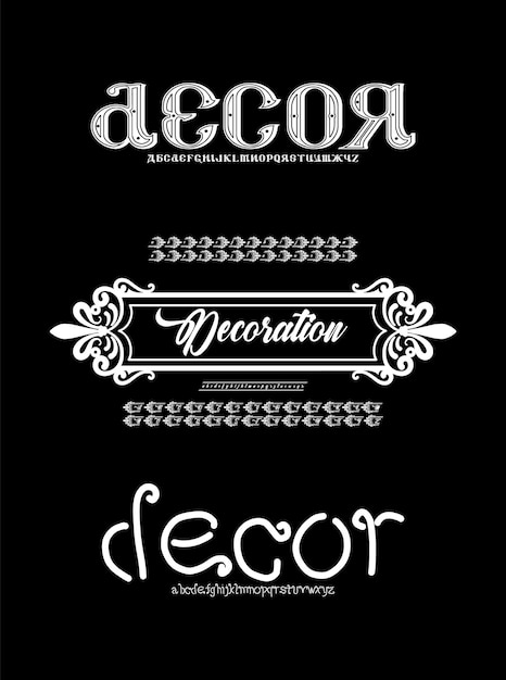 Ensemble d’effets de texte modifiables Pack de conception de polices d’alphabet d’affichage vectoriel créatif Illustration vectorielle