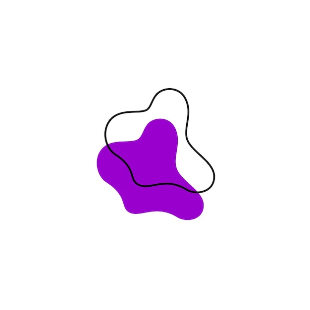ensemble d'éléments blob dessiné à la main