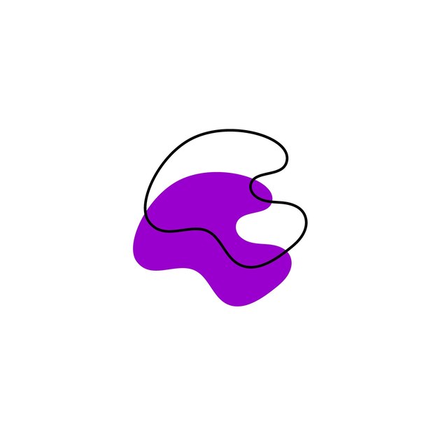 ensemble d'éléments blob dessinés à la main modernes