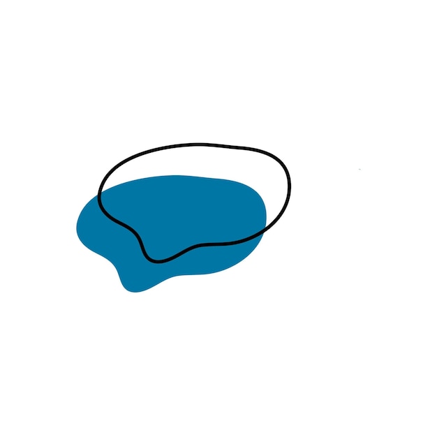 ensemble d'éléments blob vecteur dessiné à la main moderne