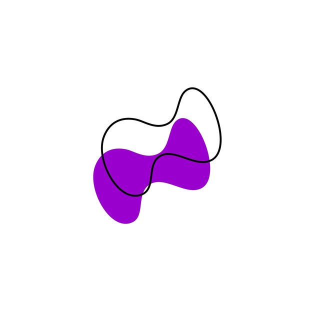 ensemble d'éléments blob vecteur dessiné à la main