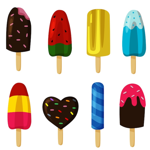 Ensemble D'éléments De Collection Popsicle