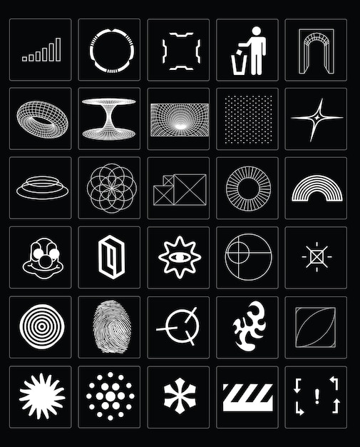 Ensemble d'éléments de conception graphique
