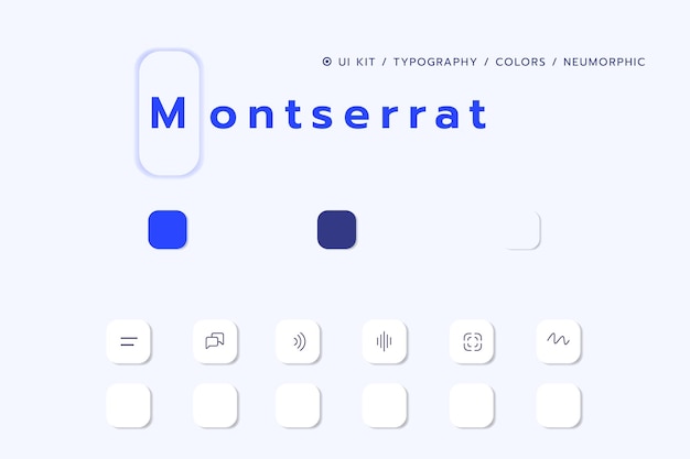 Ensemble d'éléments de conception d'interface utilisateur de neumorphisme. Interface simple et tendance pour les applications.